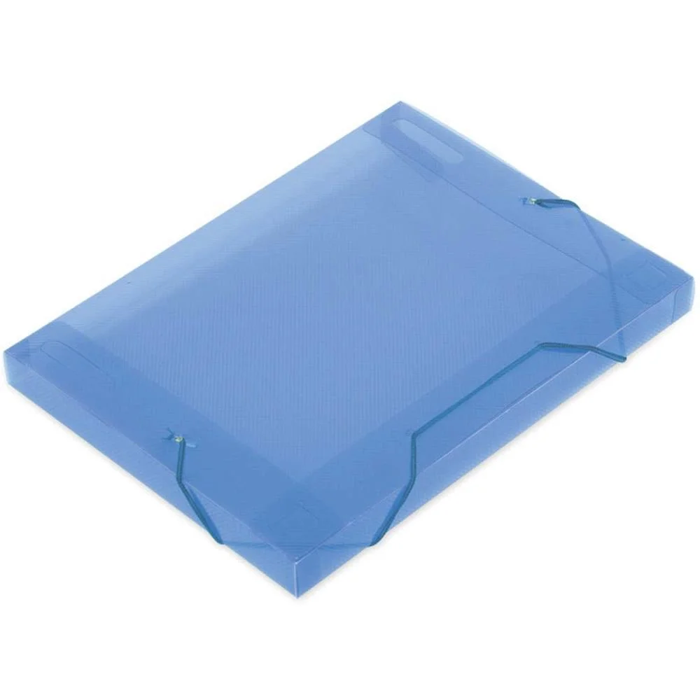 Pasta Aba Elastica Plastica Oficio 30Mm Azul Soft Polibras (Pct.c/10) - imagem 3