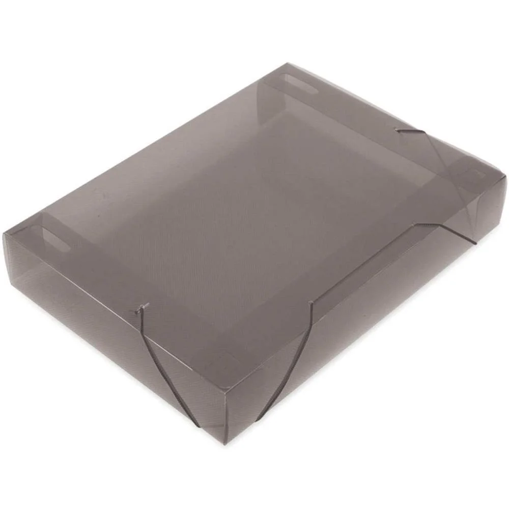 Pasta Aba Elastica Plastica Oficio 55Mm Fume Soft Polibras (Pct.c/10) - imagem 2
