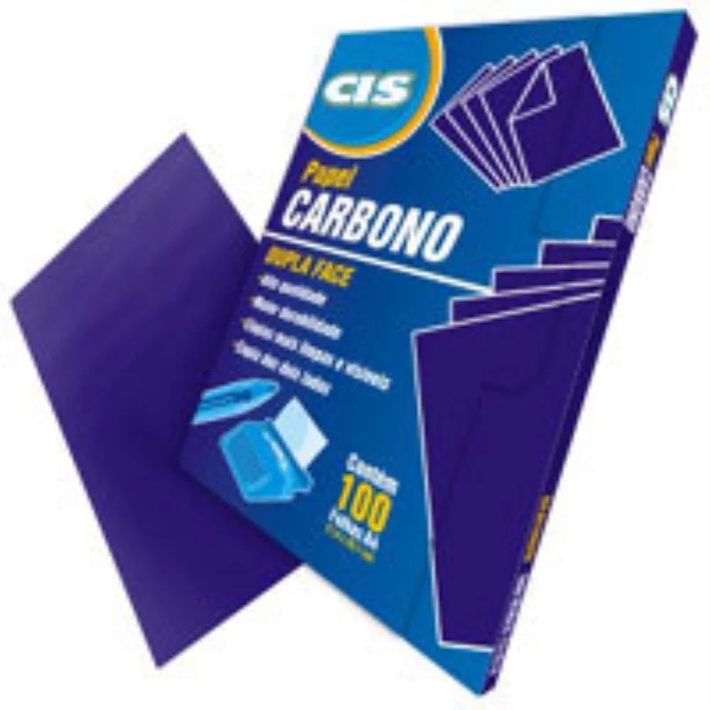 Papel Carbono Para Lapis Cis Dupla Face Violeta A4 Pape Sertic (Cx.c/100) - imagem 2