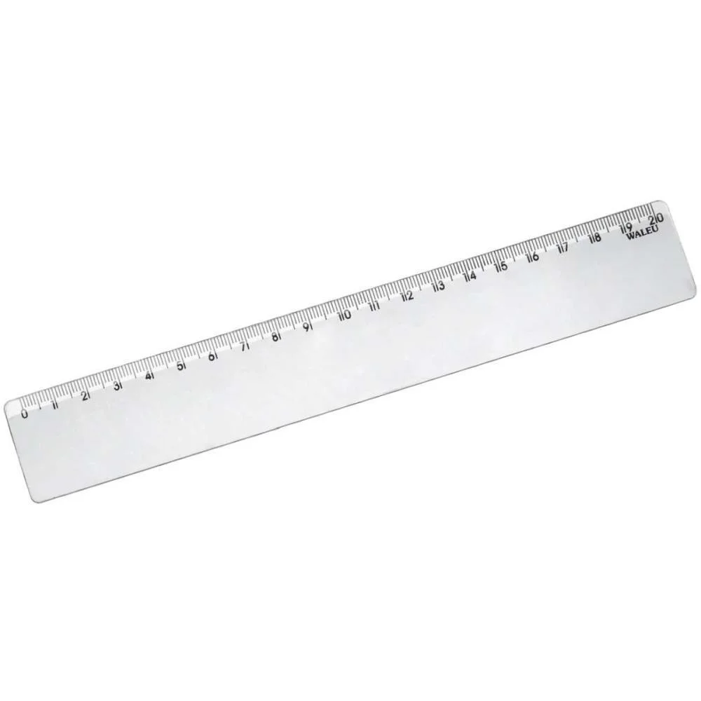 Regua Plastica Cristal 20Cm. Maxcril (Pct.c/25) - imagem 3