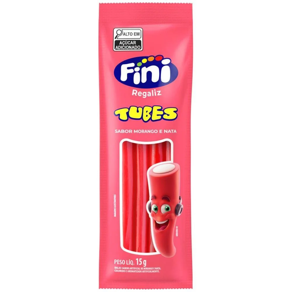 Doce Tubes Morango 15G. Fini (Dp.c/12) - imagem 4