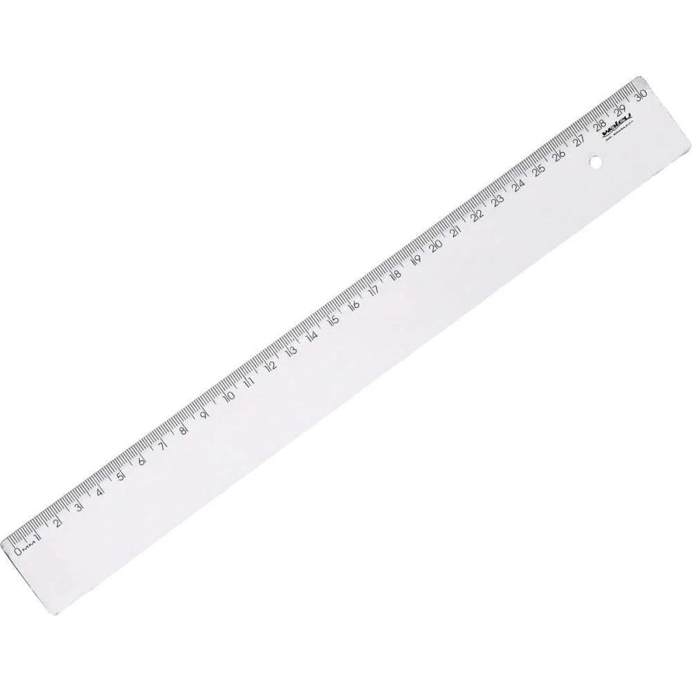 Regua De Poliestireno New Line Cristal 30Cm. Maxcril (Pct.c/10) - imagem 2