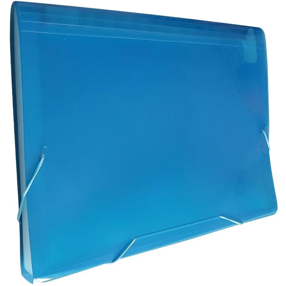 Pasta Sanfonada Plastica A4 12 Divisoes Azul Acp (Unidade) - imagem 2