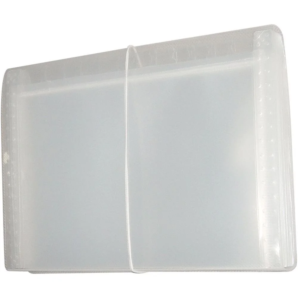 Pasta Sanfonada Plastica Duplicata 12 Divisoes Cristal Acp (Unidade) - imagem 3
