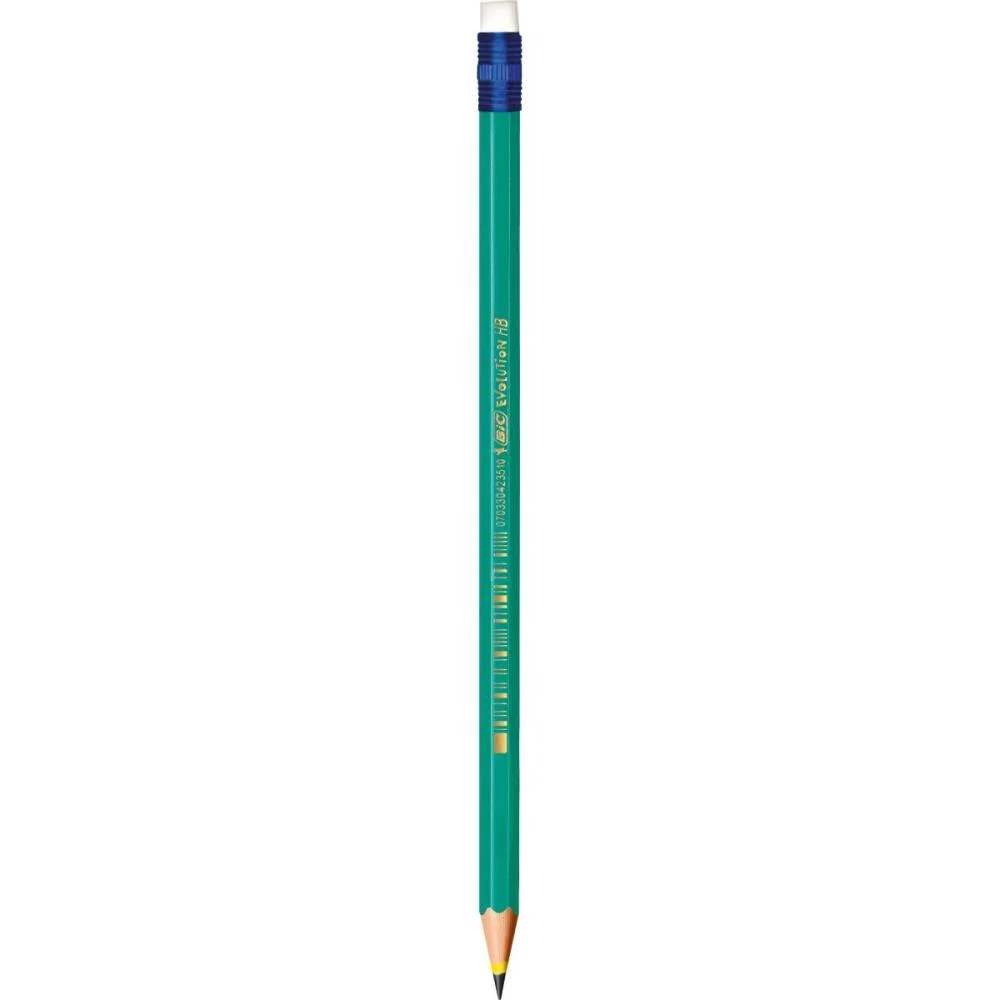 Lapis Preto Sextavado Evolution 2Hb C/Borracha Bic (Bl.c/04) - imagem 4