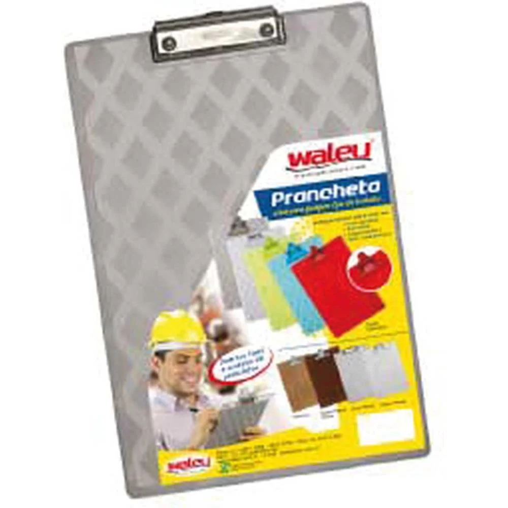 Prancheta Plastica Of.luxo Metal Fume Maxcril (Unidade) - imagem 4