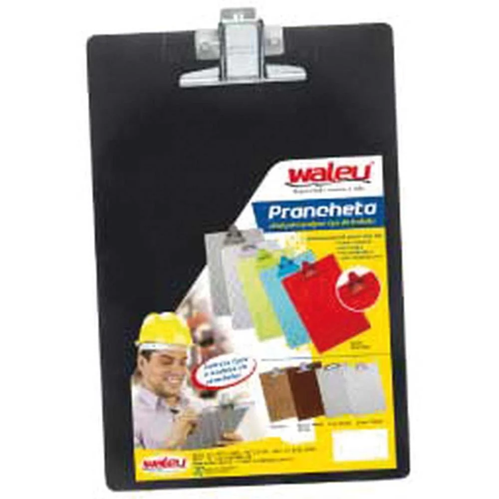 Prancheta Plastica Oficio Preta Gancho Metal Maxcril (Unidade) - imagem 4