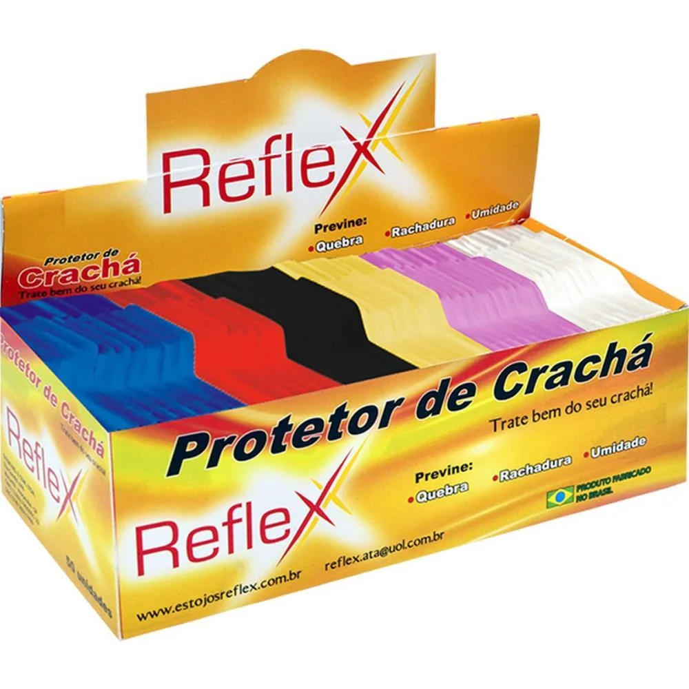 Protetor Para Cracha Plastico Cores Sort.54X86Mm Reflex (Cx.c/50) - imagem 2