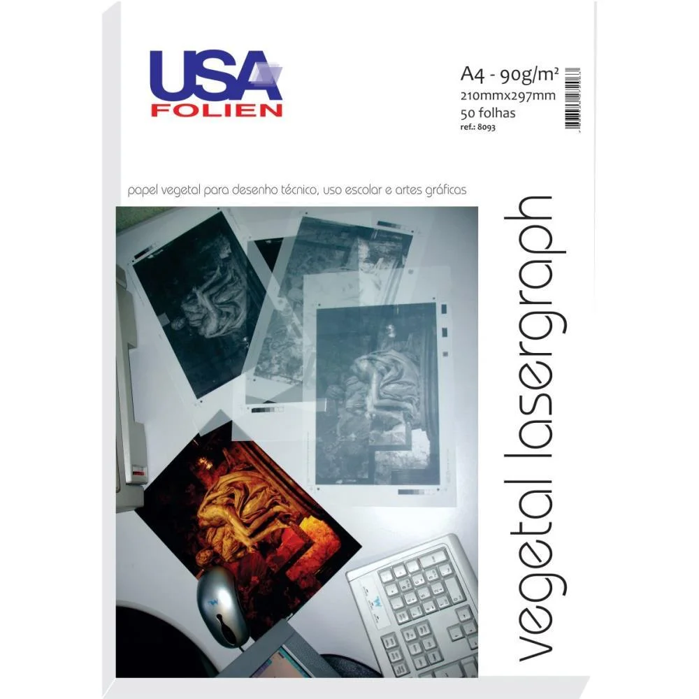 Papel Vegetal Lasergraph A4 90G. Usa Folien (Pct.c/50) - imagem 3