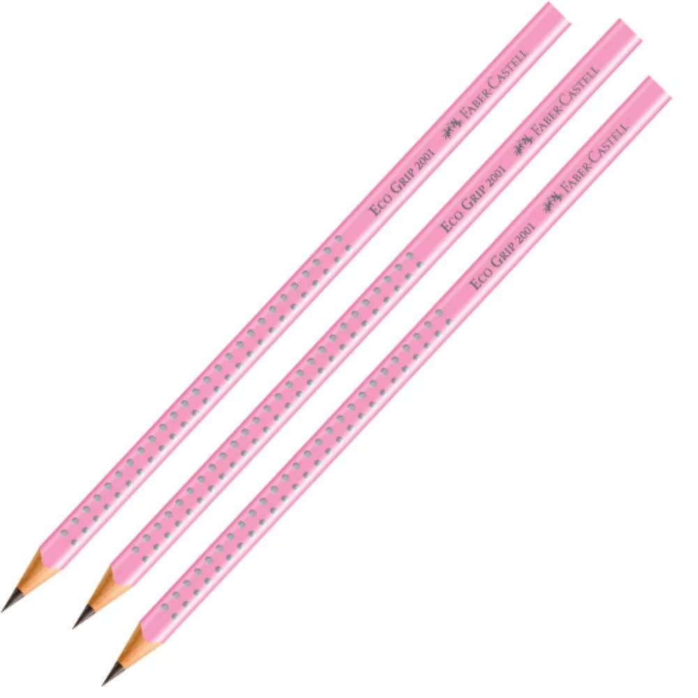 Lapis Preto Triangular Ecolapis Grip 2001 Rosa Faber-Castell (Pct.c/72) - imagem 2