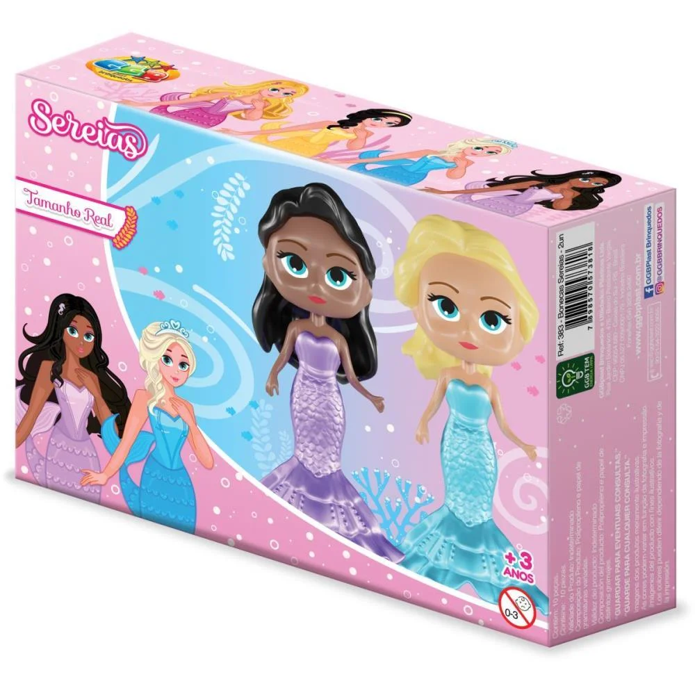 Brinquedo Para Montar Boneca Sereia C/02 Unidades (S Ggb Plast (Unidade) - imagem 9