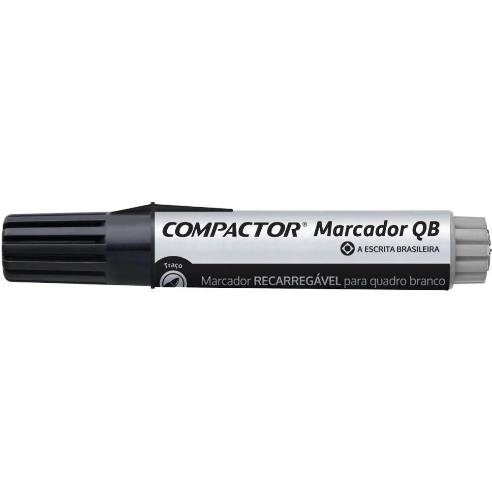 Pincel Quadro Branco Qb Recarregavel Preto Compactor (Cx.c/12) - imagem 4