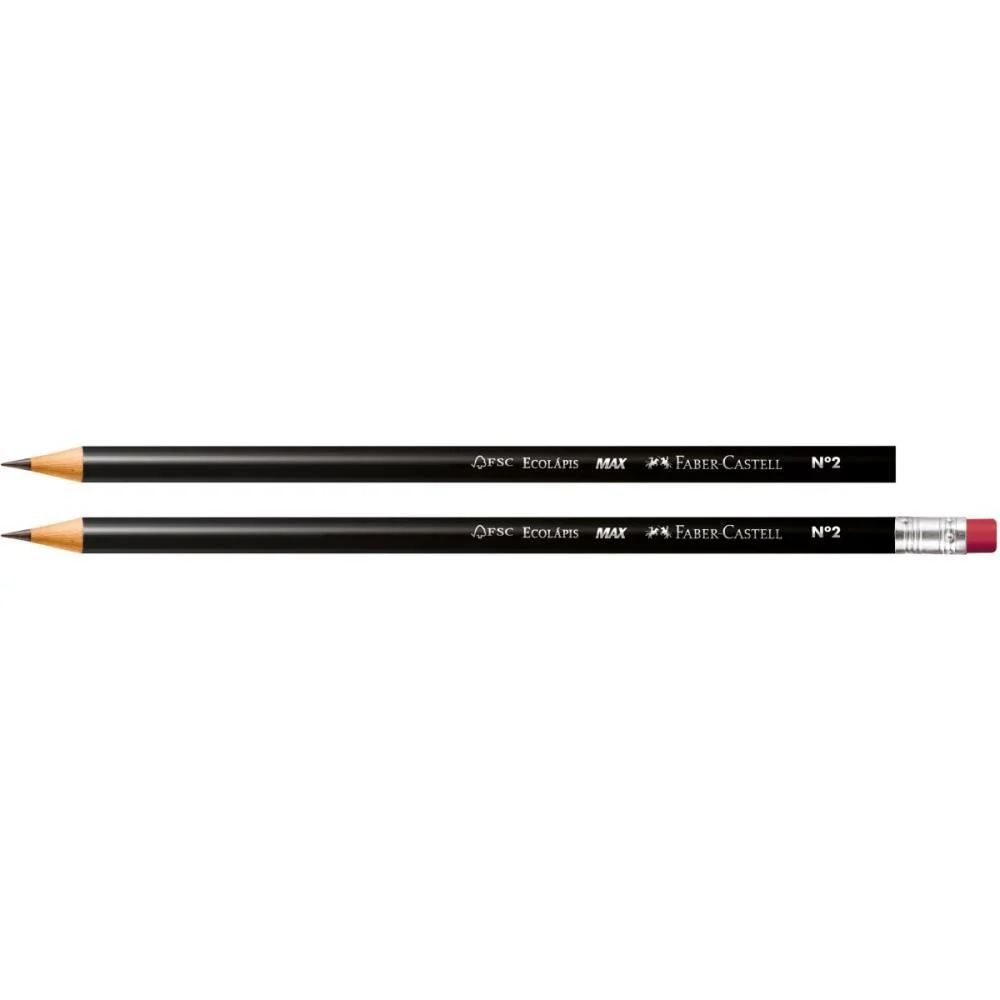 Lapis Preto Redondo Ecolapis 1205 Max N.2 Faber-Castell (Cx/144) - imagem 4
