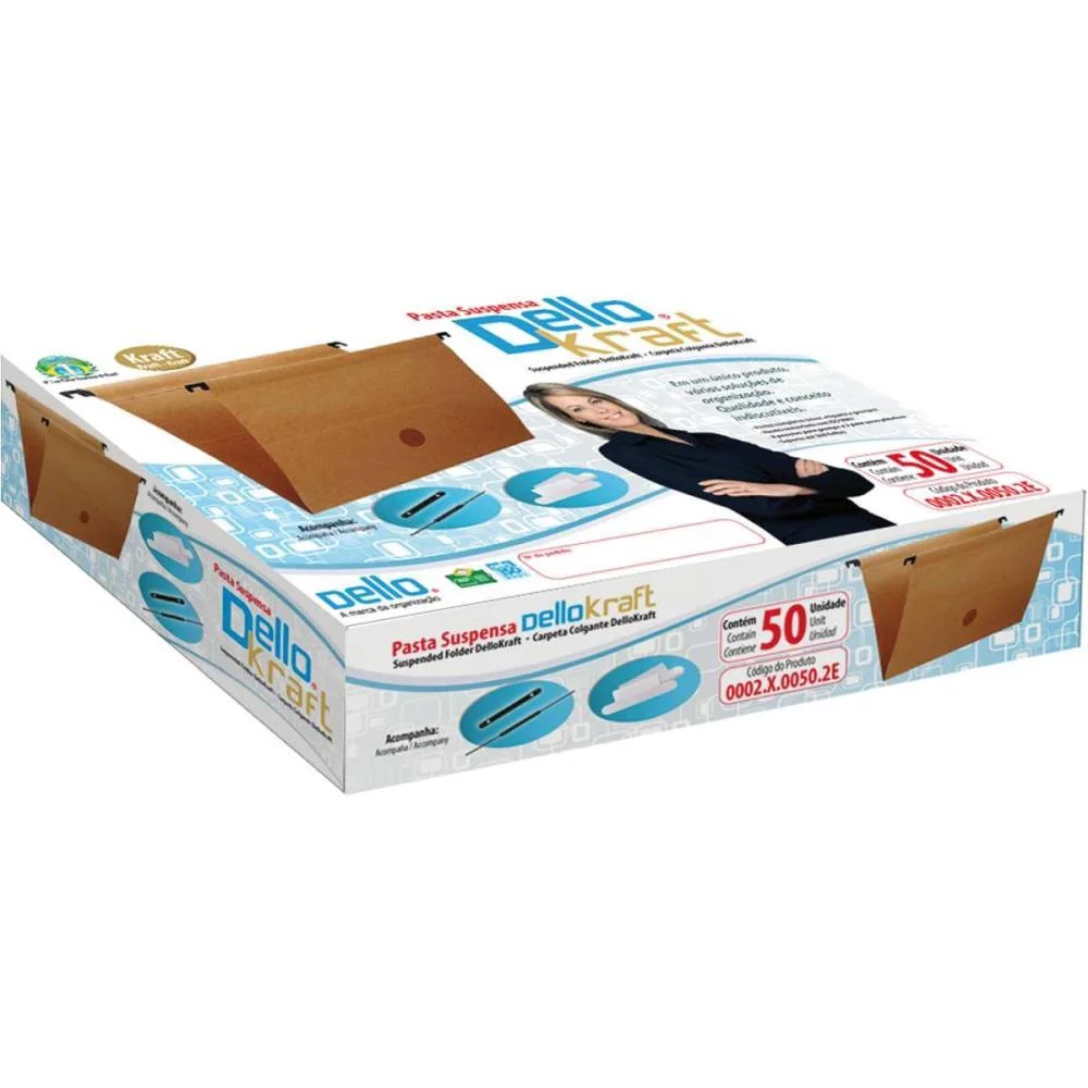 Pasta Suspensa Dellokraft Haste Plastica Dello (Cx.c/50) - imagem 2