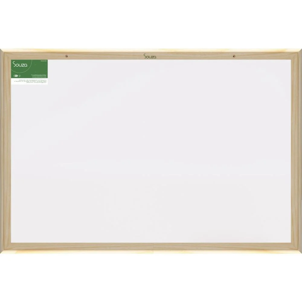 Quadro Branco Moldura Madeira 070X050Cm Magitel Souza (Pct.c/05) - imagem 2