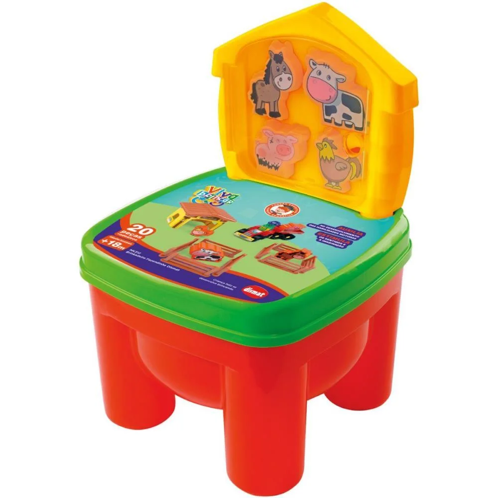 Brinquedo Educativo Brinkadeira Fazendinha 20Pcs Dismat (Unidade) - imagem 4