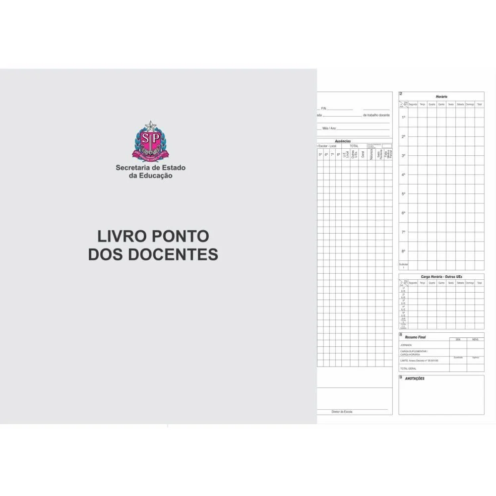 Livro Ponto Docentes 100F. 280X310Mm Tamoio (Unidade) - imagem 2