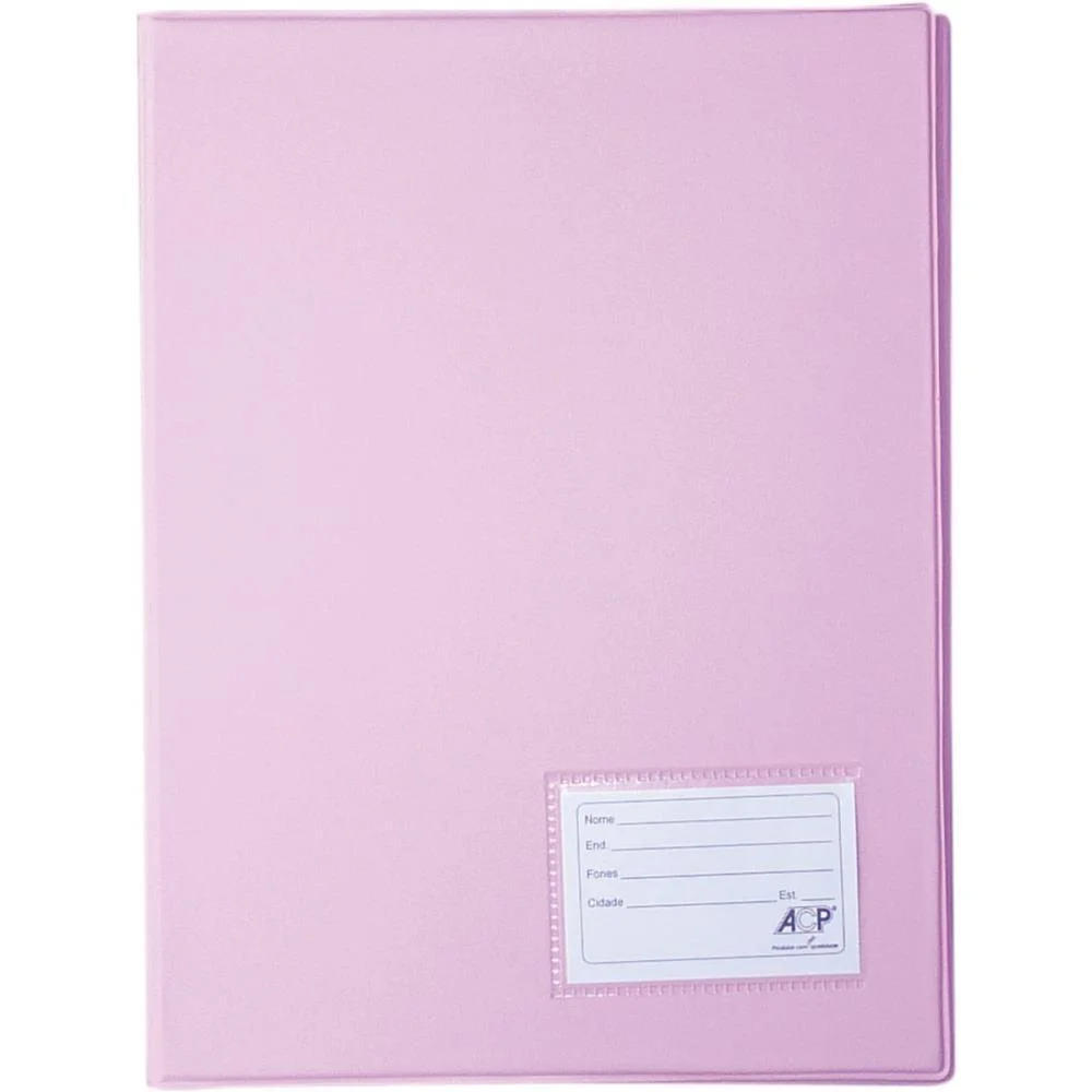 Pasta Catalogo Oficio 20 Env. Medios Rosa Acp (Pct.c/03) - imagem 2