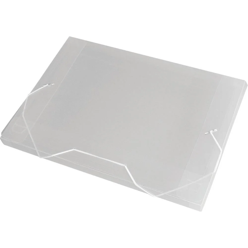 Pasta Aba Elastica Plastica Oficio 20Mm Cristal Acp (Pct.c/10) - imagem 2