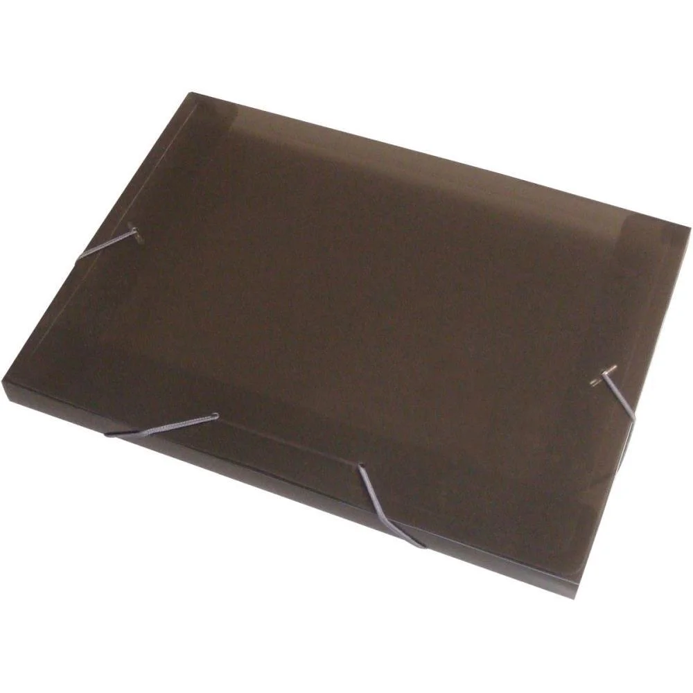Pasta Aba Elastica Plastica Oficio 20Mm Fume Acp (Pct.c/10) - imagem 2