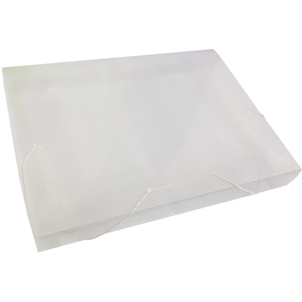 Pasta Aba Elastica Plastica Oficio 30Mm Cristal Acp (Pct.c/10) - imagem 3