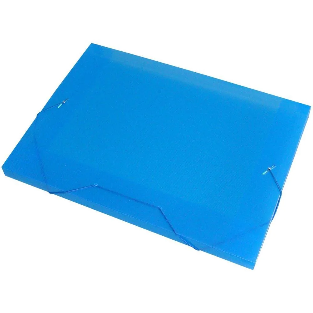 Pasta Aba Elastica Plastica Oficio 20Mm Azul Acp (Pct.c/10) - imagem 3