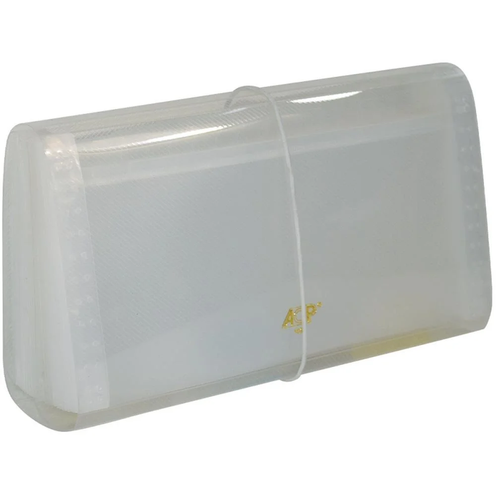 Pasta Sanfonada Plastica Porta Cheque 31 Div. Cristal Acp - imagem 2