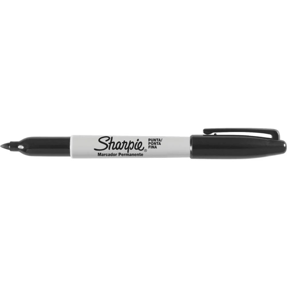 Pincel Marcador Permanente Sharpie Fino Preto Paper Mate (Cx.c/12) - imagem 3