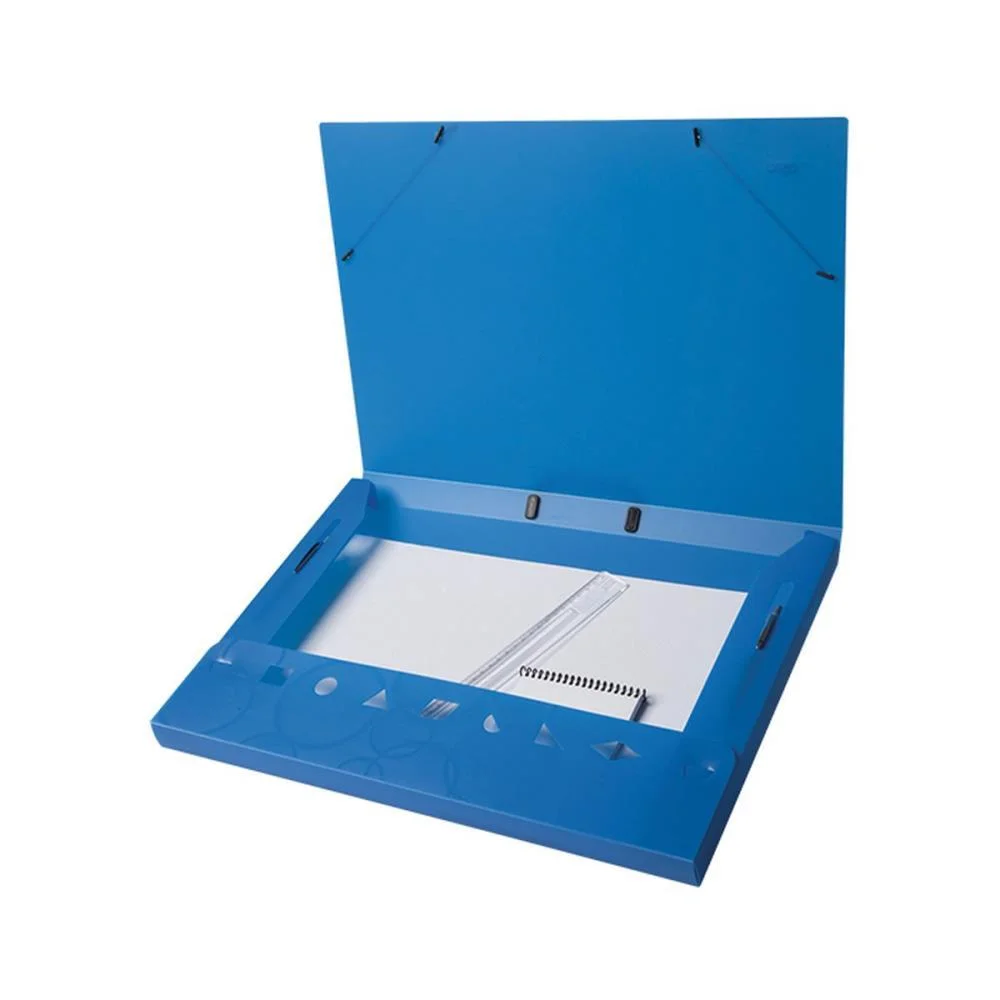 Maleta Plastica Com Alca Dellofine A3 Azul Dello - imagem 4