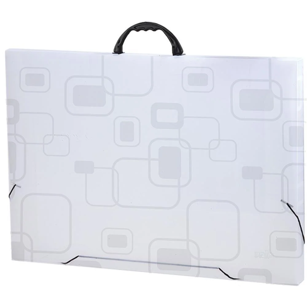Maleta Plastica Com Alca Dellofine A3 Cristal Dello - imagem 3
