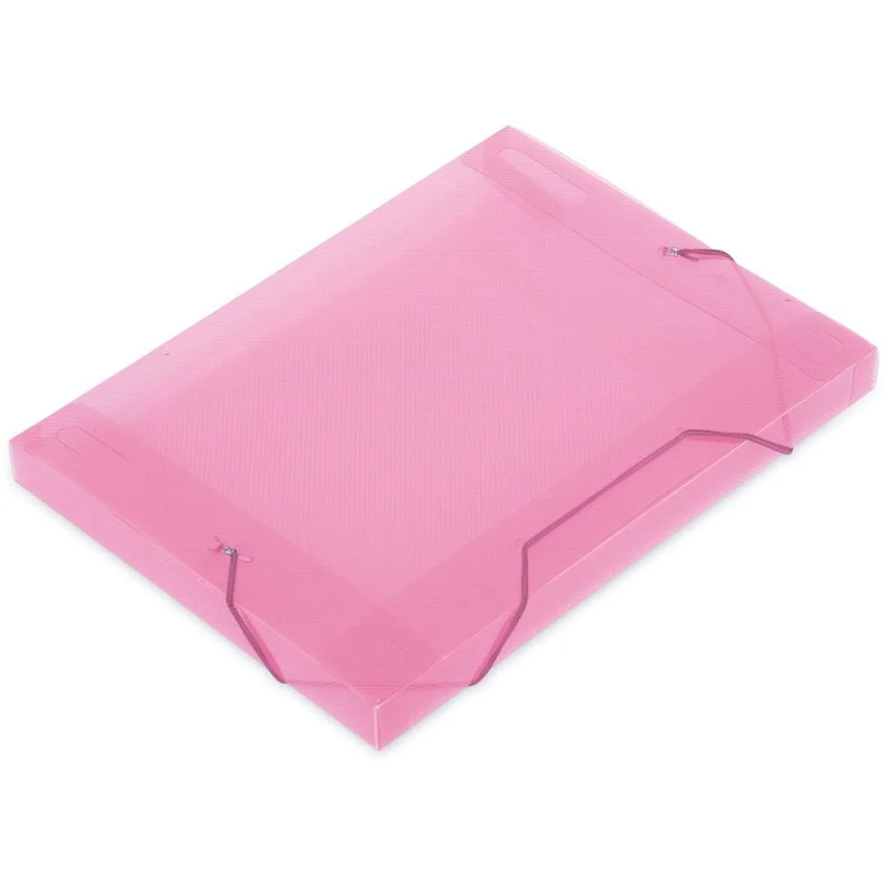 Pasta Aba Elastica Plastica Oficio 30Mm Rosa Soft Polibras (Pct.c/10) - imagem 2