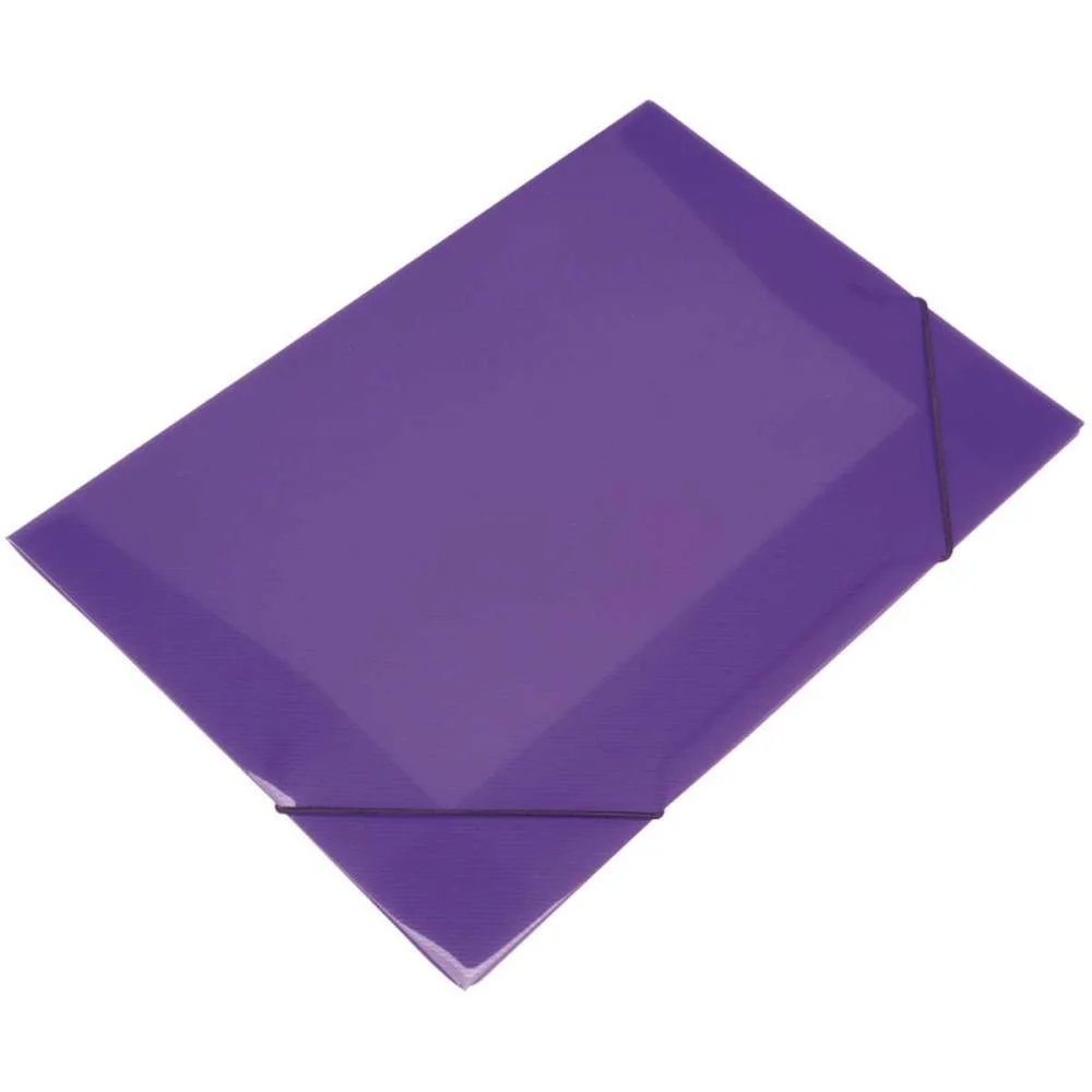 Pasta Aba Elastica Plastica Oficio Lilas Soft Polibras (Pct.c/10) - imagem 2