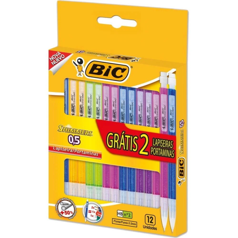 Lapiseira 0.5Mm Shimmers Cores Sortidas Bic (Ct.c/14) - imagem 3