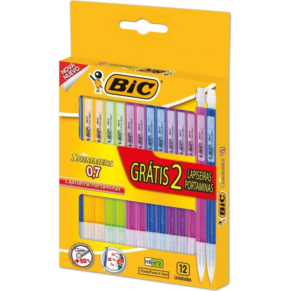 Lapiseira 0.7Mm Shimmers Cores Sortidas Bic (Ct.c/14) - imagem 3