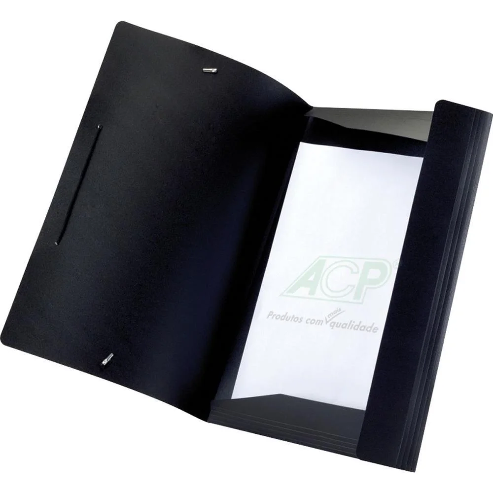Pasta Aba Elastica Plastica Oficio Linha Black Acp (Pct.c/10) - imagem 4
