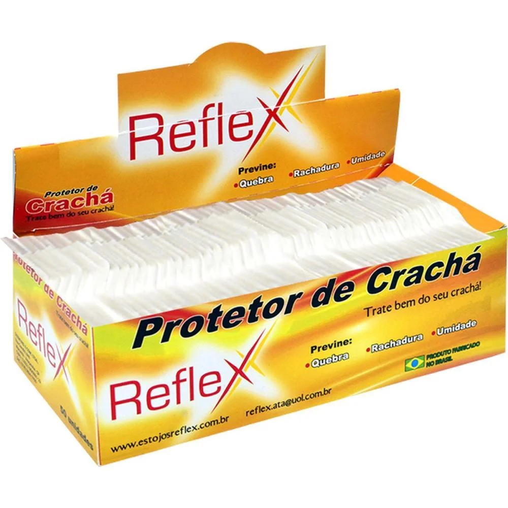 Protetor Para Cracha Plastico Transparente 54X86Mm Reflex (Cx.c/50) - imagem 3