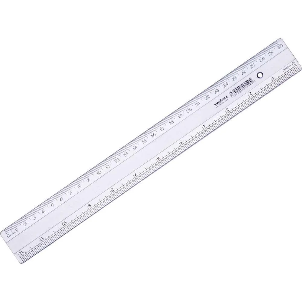 Regua De Poliestireno Super Cristal 30Cm. Maxcril (Pct.c/10) - imagem 2