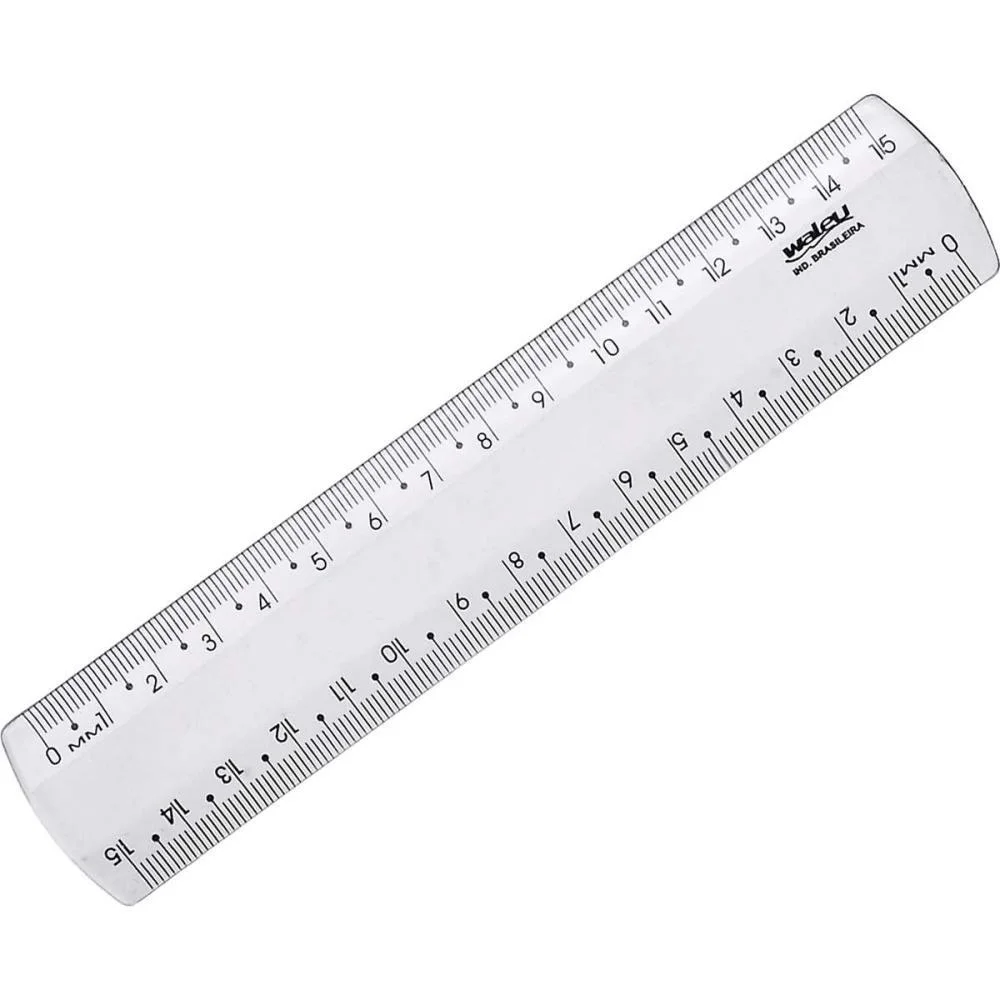 Regua De Poliestireno New Line Cristal 15Cm. Maxcril (Pct.c/10) - imagem 3