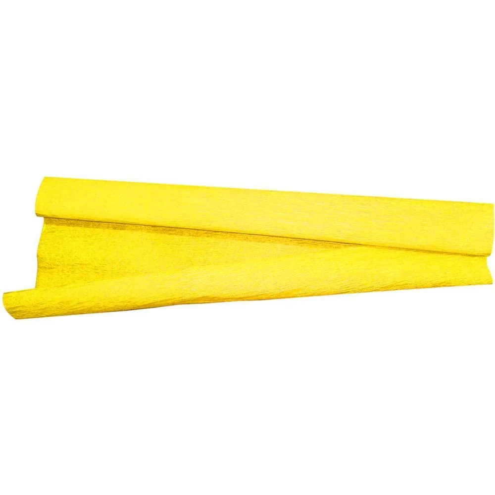 Papel Crepom Super Crepe 48Cmx2,50M Liso Amarelo V.m.p. (Cx.c/06) - imagem 3