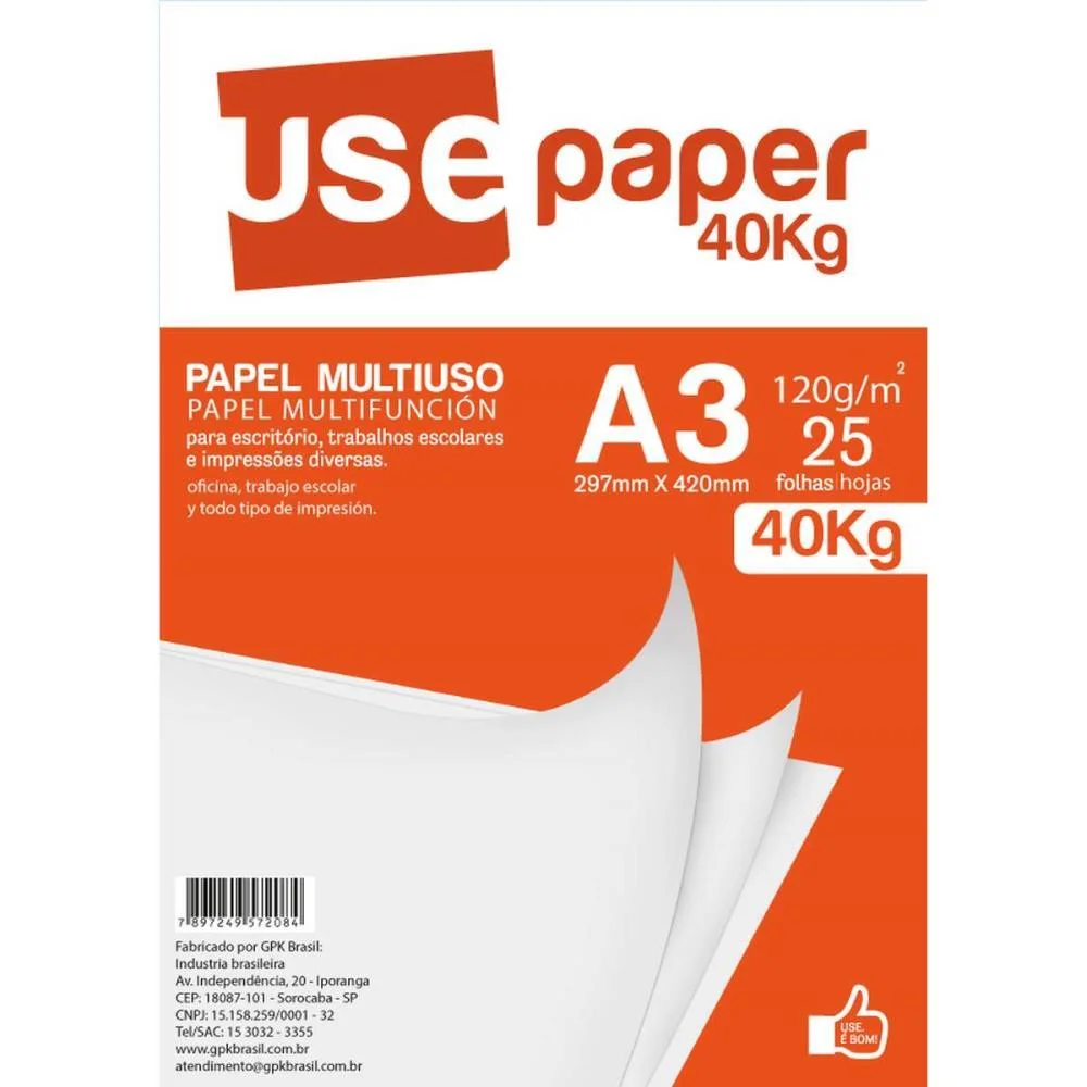 Papel Sulfite A3 40 Kilos Branco 120G Romitec (Pct.c/25) - imagem 3