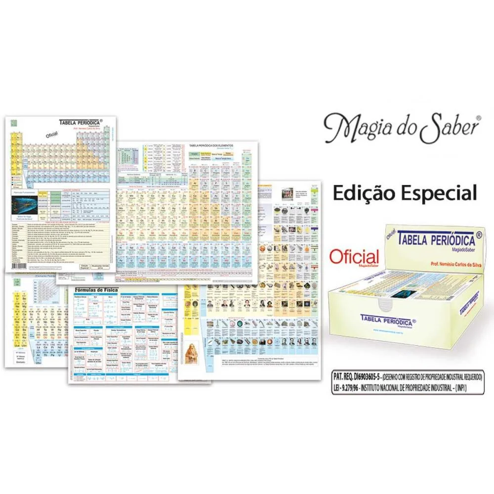 Tabela Periodica 5 Modelos+Fotos Dos Elementos Magia Do Saber (Kit.c/15) - imagem 2