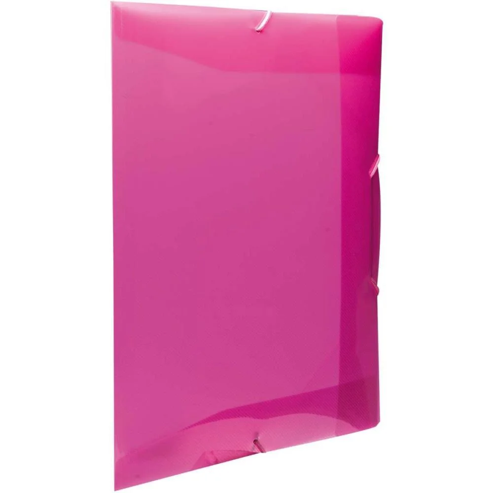Pasta Aba Elastica Plastica Oficio Pink Delloline Dello (Pct.c/10) - imagem 2
