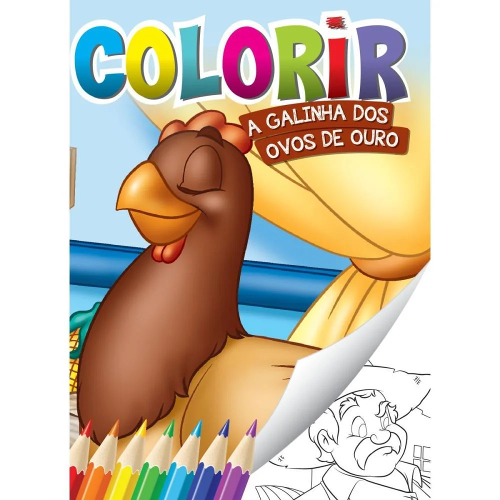 Livro Infantil Colorir Classicos Solapa Pequeno 08Liv Bicho Esperto (Pct.c/08) - imagem 4