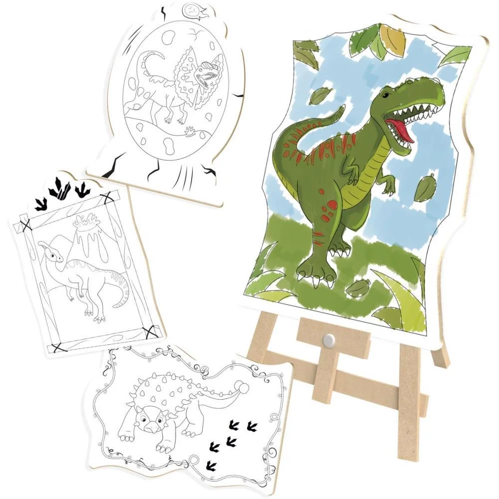 Brinquedo Para Colorir Dinossauro Super Kit C/4 Telas Brinc. De Crianca (Unidade) - imagem 3
