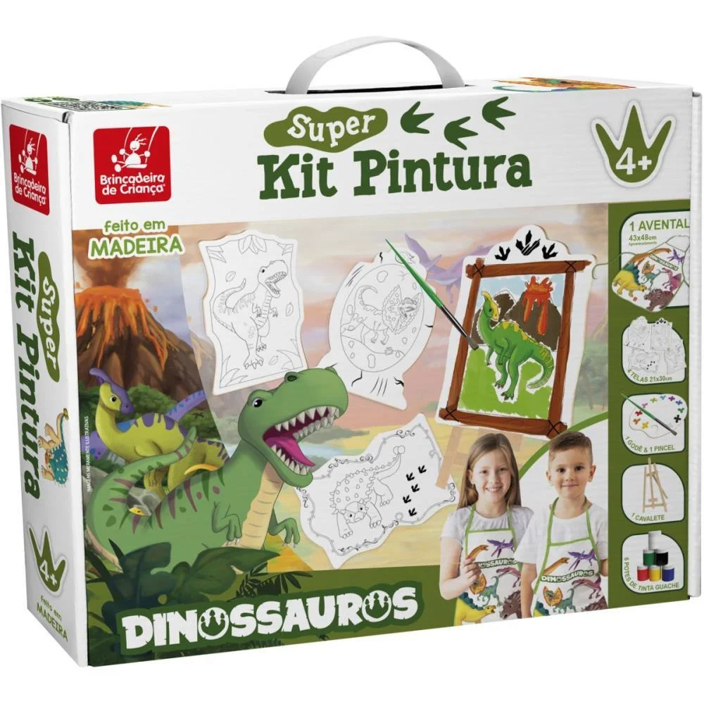 Brinquedo Para Colorir Dinossauro Super Kit C/4 Telas Brinc. De Crianca (Unidade) - imagem 5