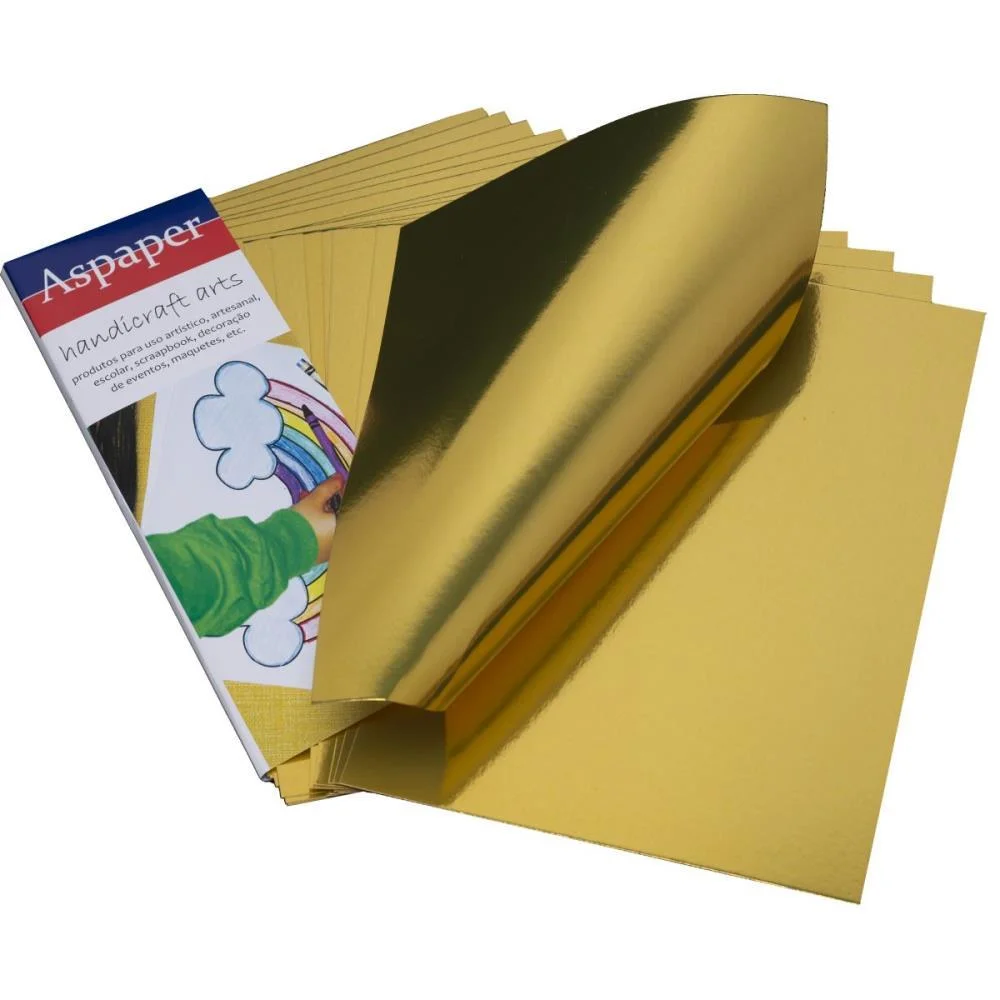 Papel Laminado Ouro 210X297Mm 250G Usa Folien (Pct.c/10) - imagem 2