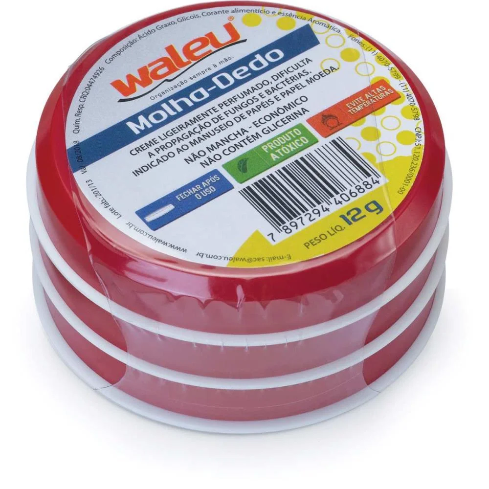 Umedecedor De Dedo Molha Dedo Vermelho 12G. Maxcril (Pct.c/10) - imagem 2