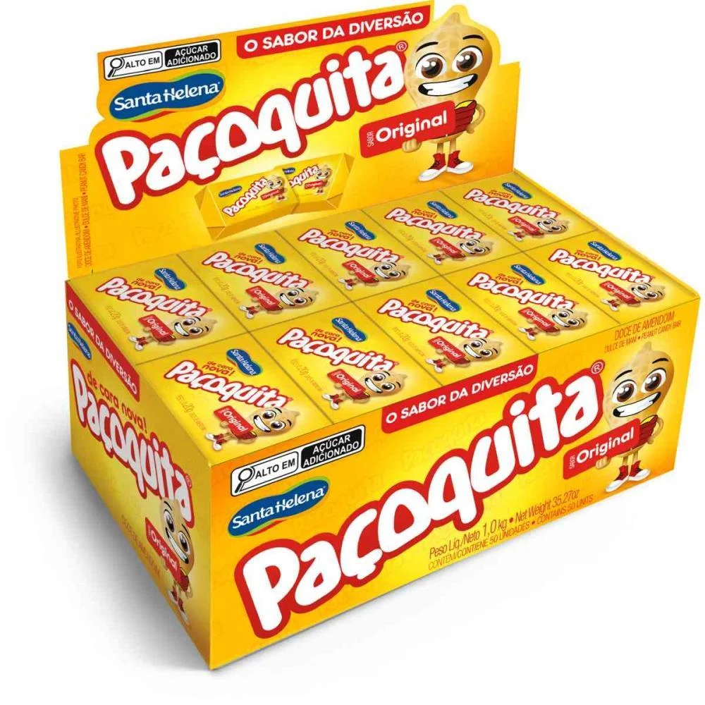 Doce Pacoquita Quad.embalada 1Kg Santa Helena C/ 50 Unidades - imagem 3