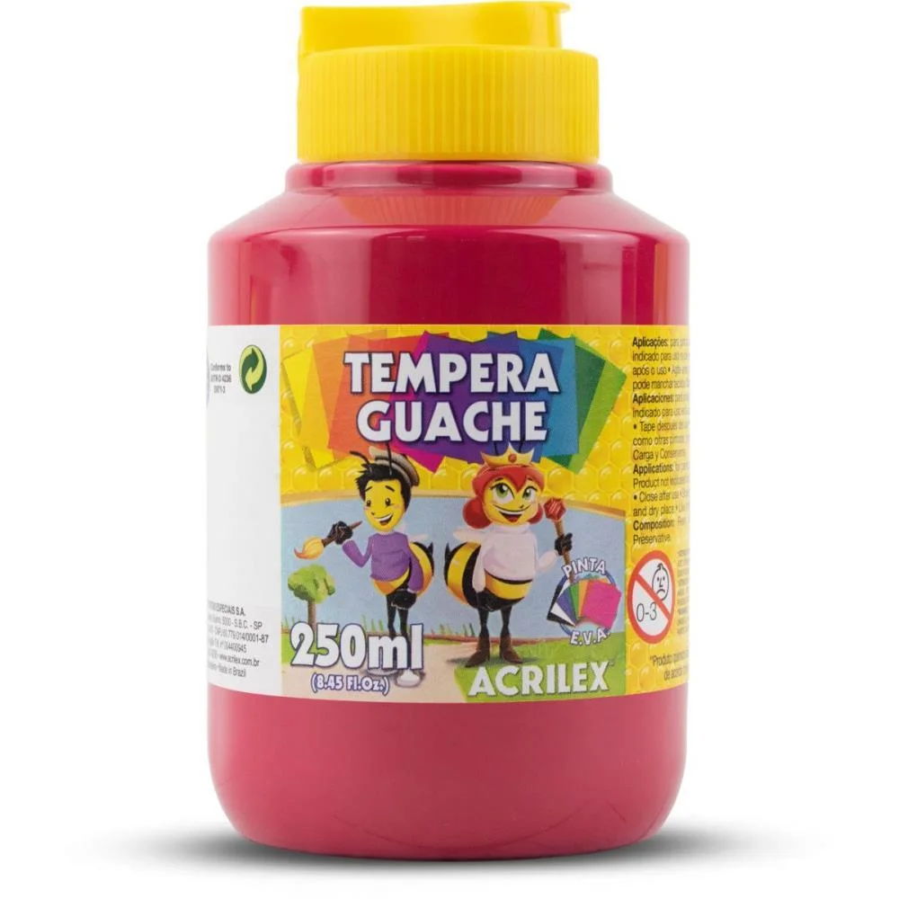 Tinta Guache 250Ml Magenta Acrilex (Pct.c/03) - imagem 2