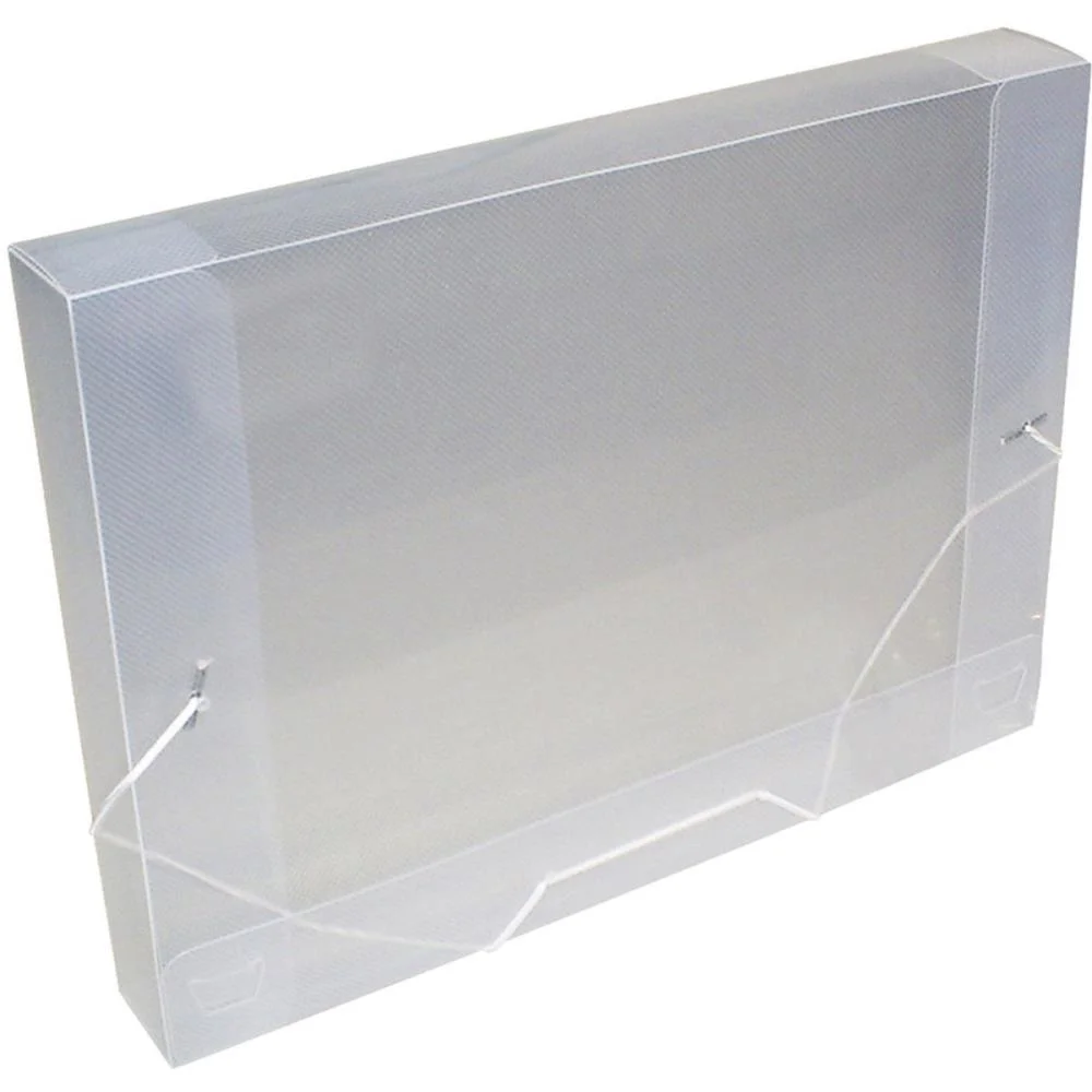 Pasta Aba Elastica Plastica Oficio 40Mm Cristal Acp (Pct.c/10) - imagem 3